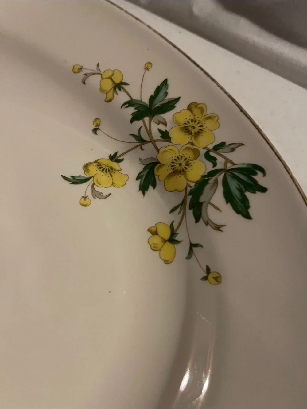 Vintage Floral Oval Serving Platter